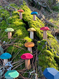 Load image into Gallery viewer, Mini Wooden Toy Toadstools - set of 10