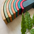 Load image into Gallery viewer, 10 piece Wooden Split Rainbow Stacking Blocks