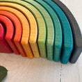 Load image into Gallery viewer, 10 piece Wooden Rainbow Blocks - Vibrant Blue