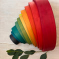 Load image into Gallery viewer, 10 piece Wooden Rainbow Stacking Blocks - Vibrant Red