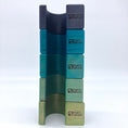 Load image into Gallery viewer, Vibrant Blue Village - set of 5