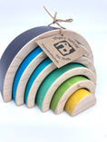 Load image into Gallery viewer, 6 piece Wooden Rainbow Stacking Blocks - Vibrant Purple