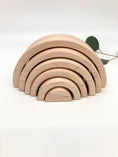 Load image into Gallery viewer, 6 piece Wooden Rainbow Stacking Blocks - Maple