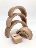 Load image into Gallery viewer, 6 piece Wooden Rainbow Stacking Blocks - Maple