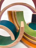 Load image into Gallery viewer, 10 piece Wooden Rainbow Stacking Blocks - Vibrant Red