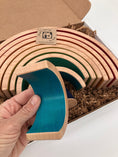 Load image into Gallery viewer, 10 piece Wooden Rainbow Stacking Blocks - Vibrant Red