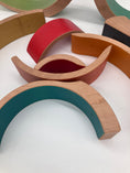 Load image into Gallery viewer, 10 piece Wooden Split Rainbow Stacking Blocks