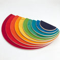 Load image into Gallery viewer, unique 10 piece Wooden Semicircle Blocks