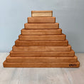 Load image into Gallery viewer, 10 piece Wooden Semicircle Jumbo Blocks- Natural