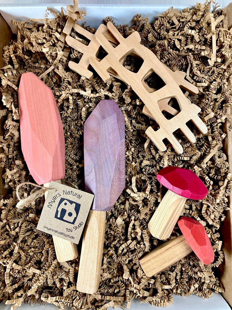 Vibrant Pink Purple Trees - set of 2