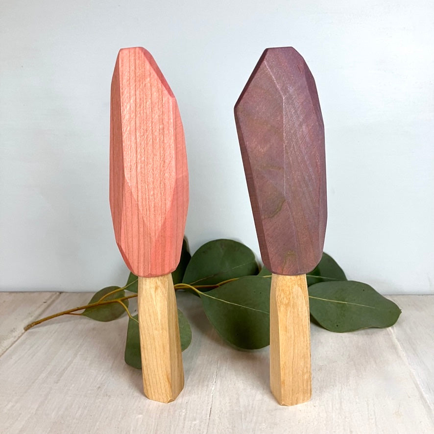 Vibrant Pink Purple Trees - set of 2