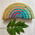 Load image into Gallery viewer, 10 piece Wooden Split Rainbow Stacking Blocks
