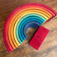 Load image into Gallery viewer, 10 piece XL Wooden Rainbow Stacking Blocks - Vibrant Red
