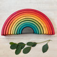 Load image into Gallery viewer, 10 piece Wooden Rainbow Stacking Blocks - Vibrant Red
