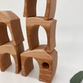 Load image into Gallery viewer, 5 piece Wooden Village Toy - Natural
