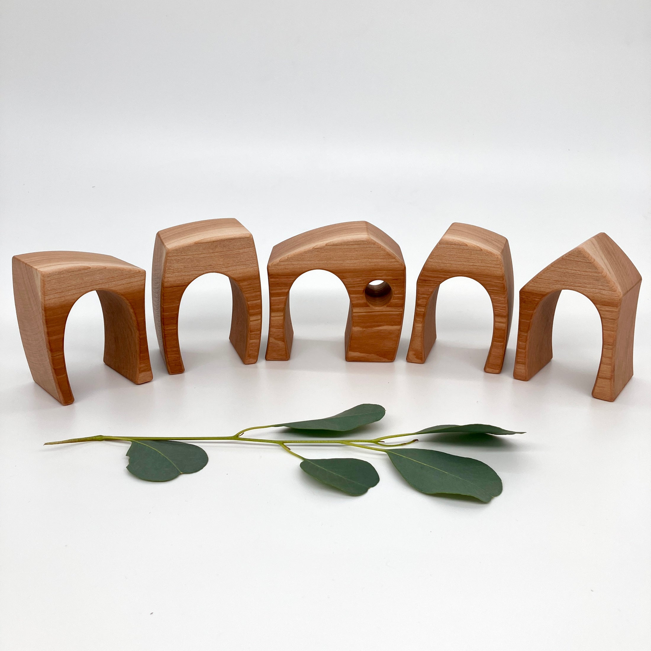 5 piece Wooden Village Toy - Natural