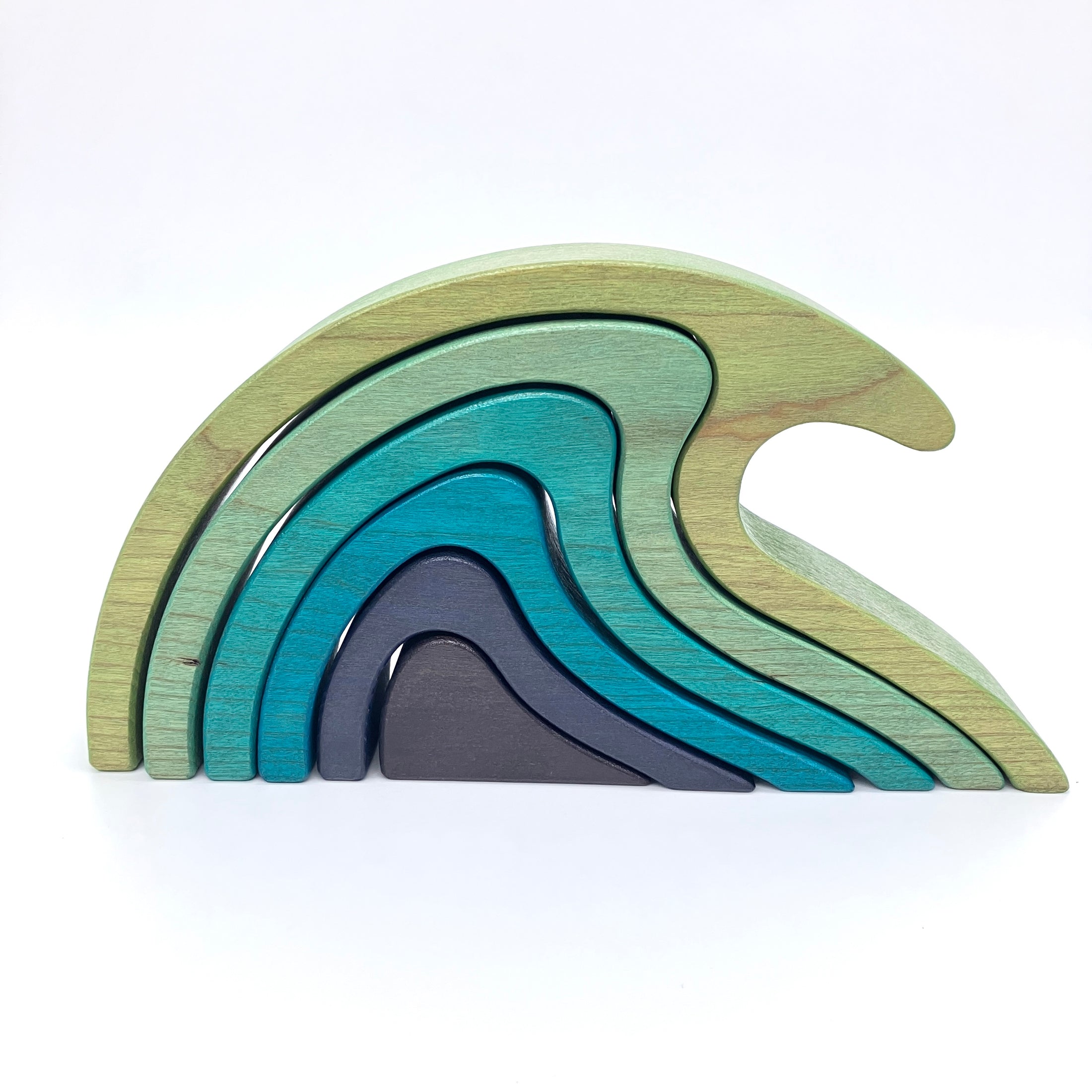 Vibrant Green Wave - 6 piece