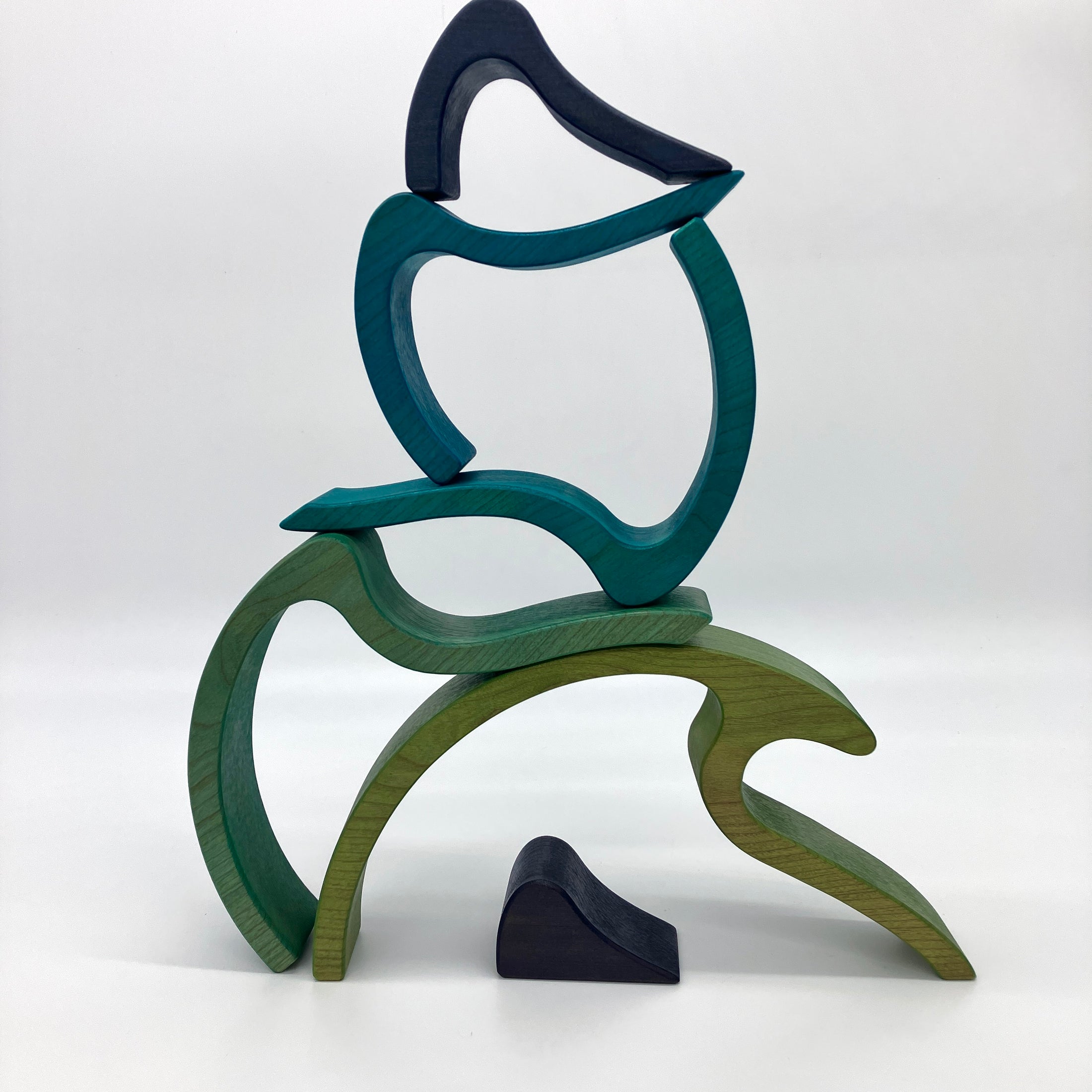 Vibrant Green Wave - 6 piece