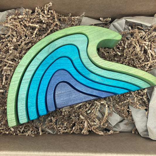 Vibrant Green Wave - 6 piece