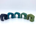 Load image into Gallery viewer, Vibrant Blue Village - set of 5
