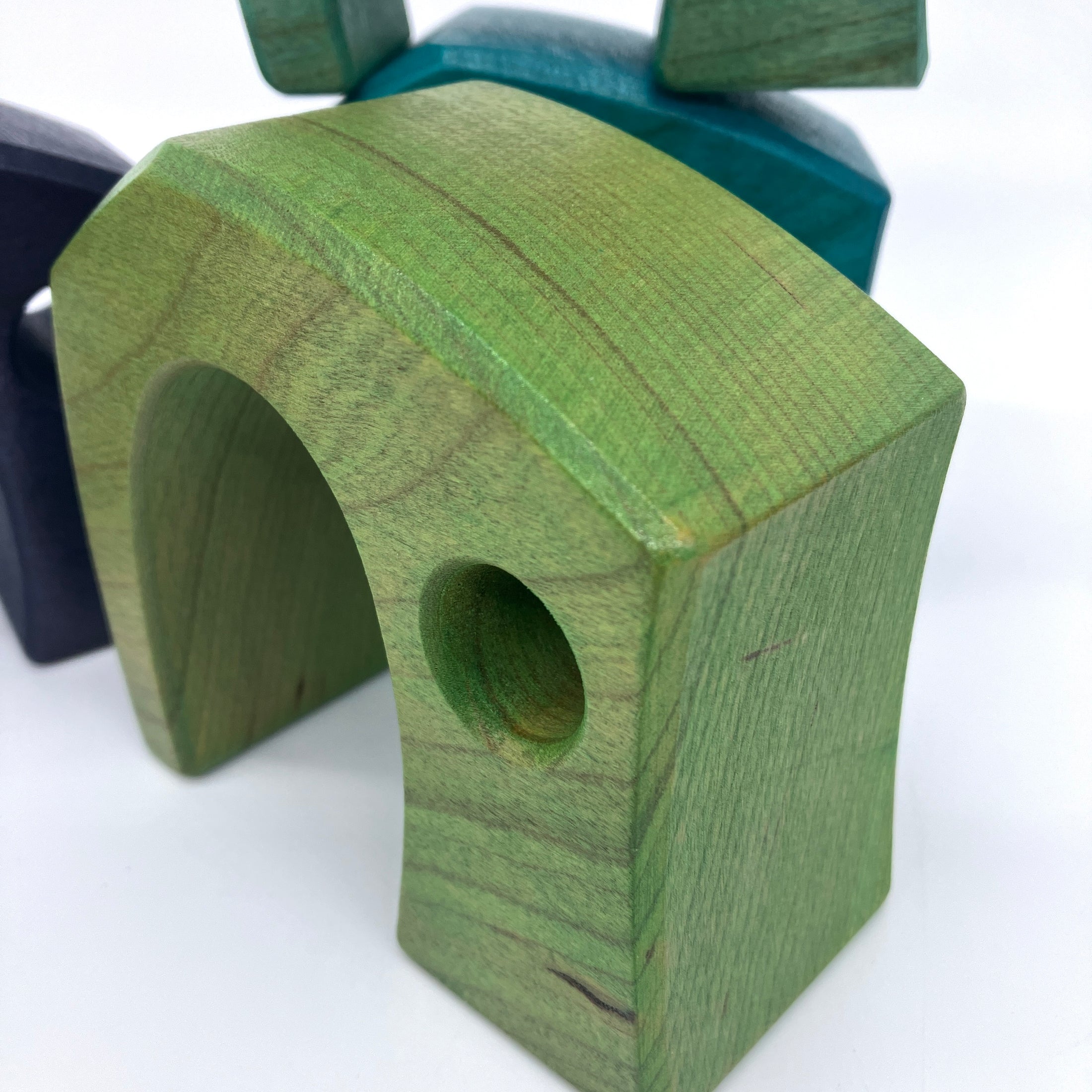 Vibrant Blue Village - set of 5