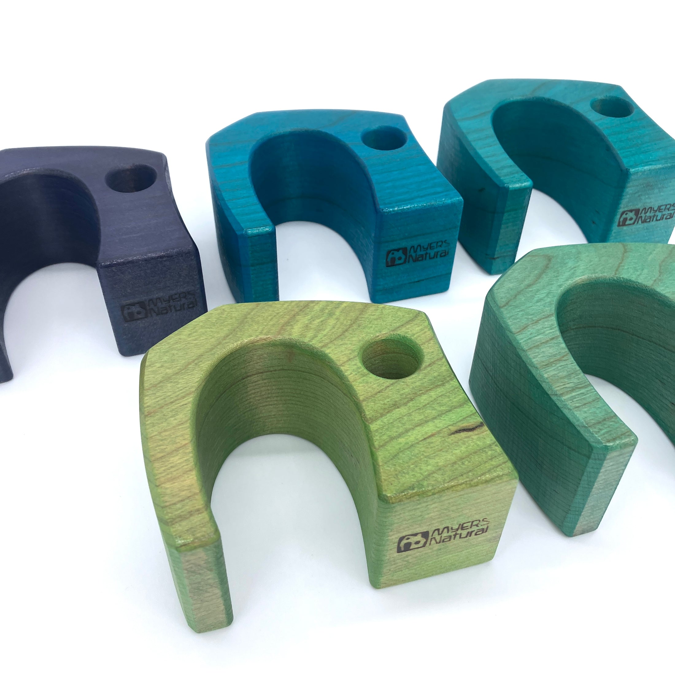 Vibrant Blue Village - set of 5