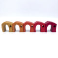 Load image into Gallery viewer, Vibrant Red Village - set of 5
