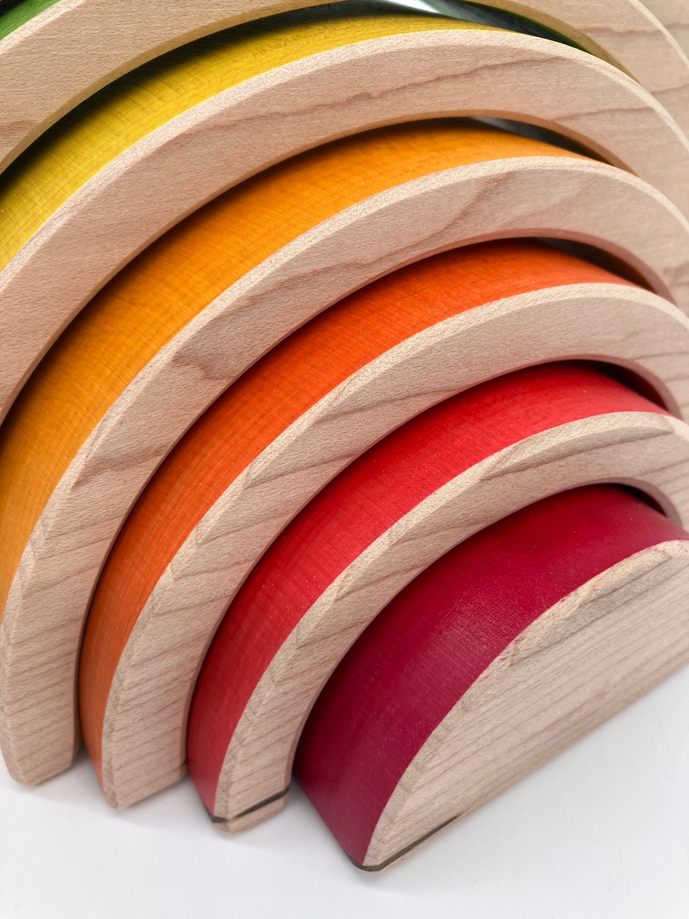 10 piece Wooden Rainbow Stacking Blocks - Vibrant Purple