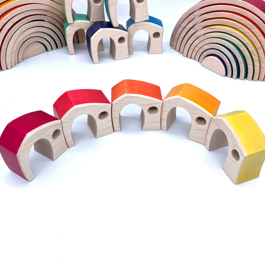 Warm Color Village  - set of 5