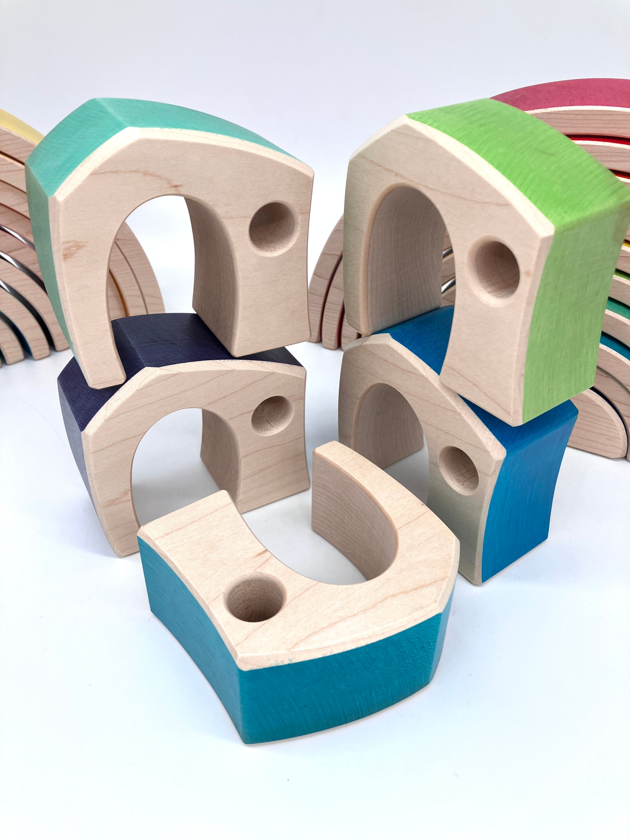 Cool Color Village  - set of 5
