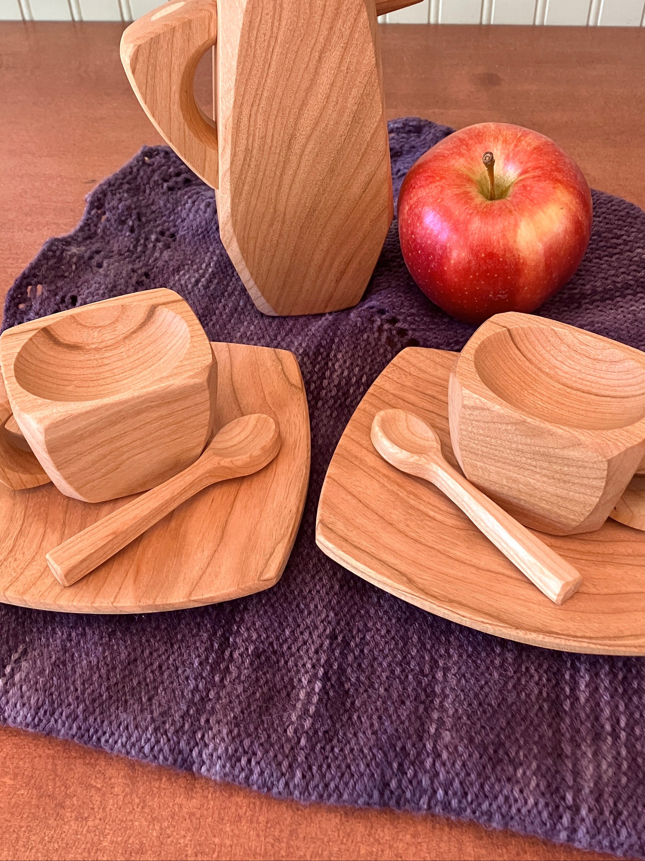 Wooden Play Tea Set - 7 piece set