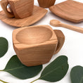 Load image into Gallery viewer, Wooden Play Tea cup set - 3 piece set
