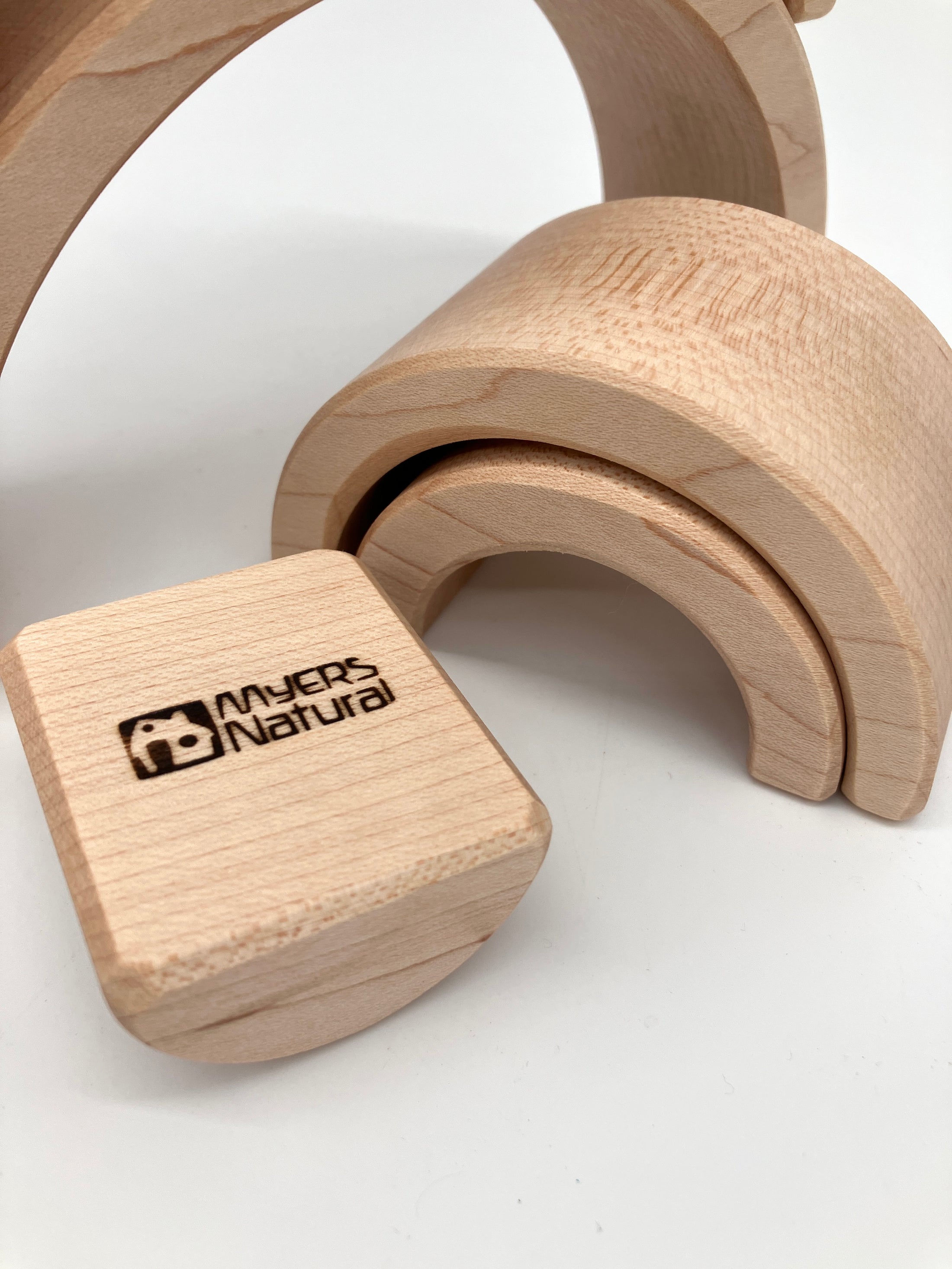 6 piece Wooden Rainbow Stacking Blocks - Maple