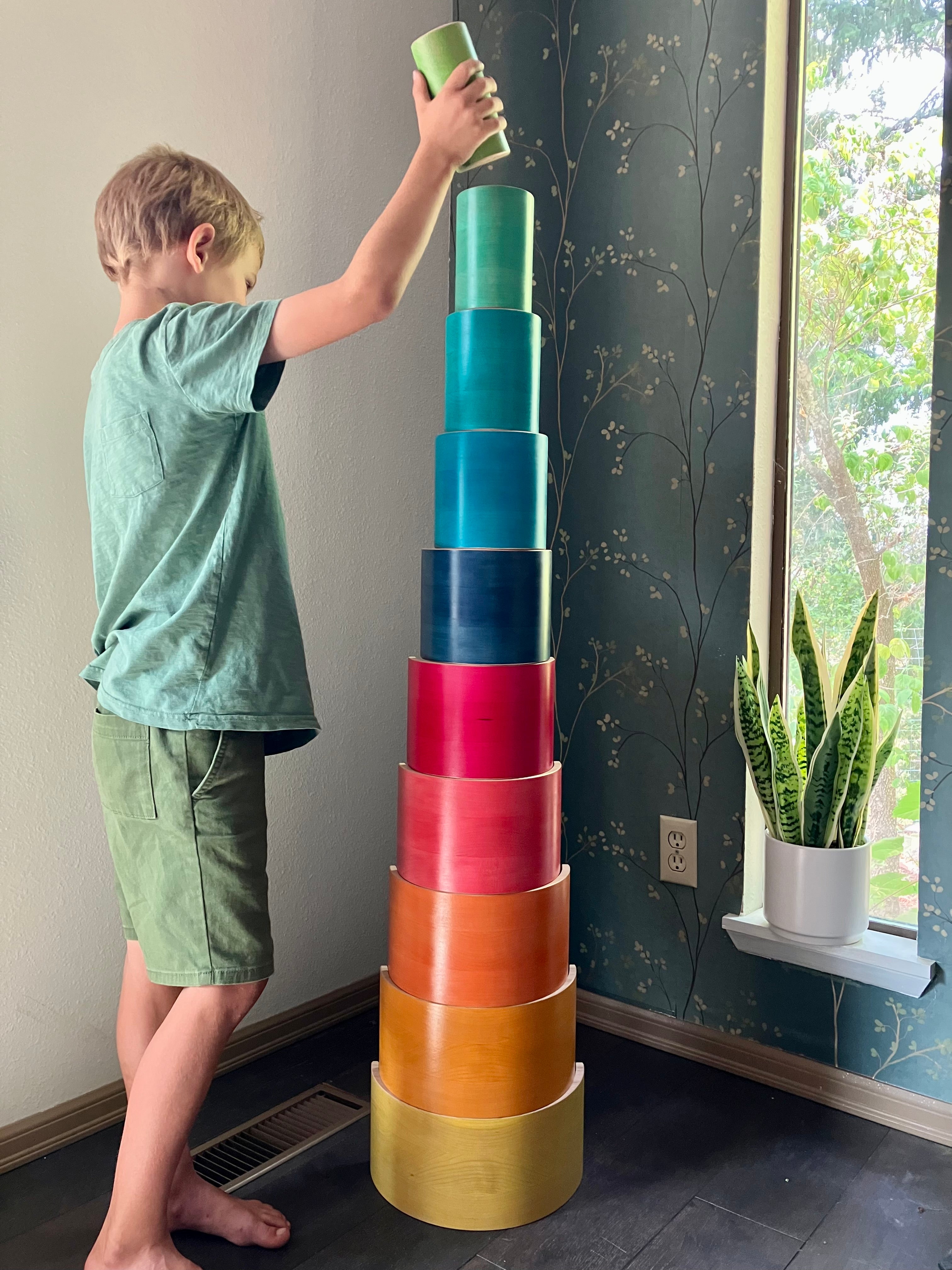 XL Vibrant Blue Rainbow - 10 piece – Myers Natural Toy Studio