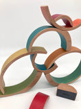 Load image into Gallery viewer, 10 piece Wooden Split Rainbow Stacking Blocks
