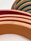 Load image into Gallery viewer, Unique 10 piece Wooden Rainbow - Vibrant Red
