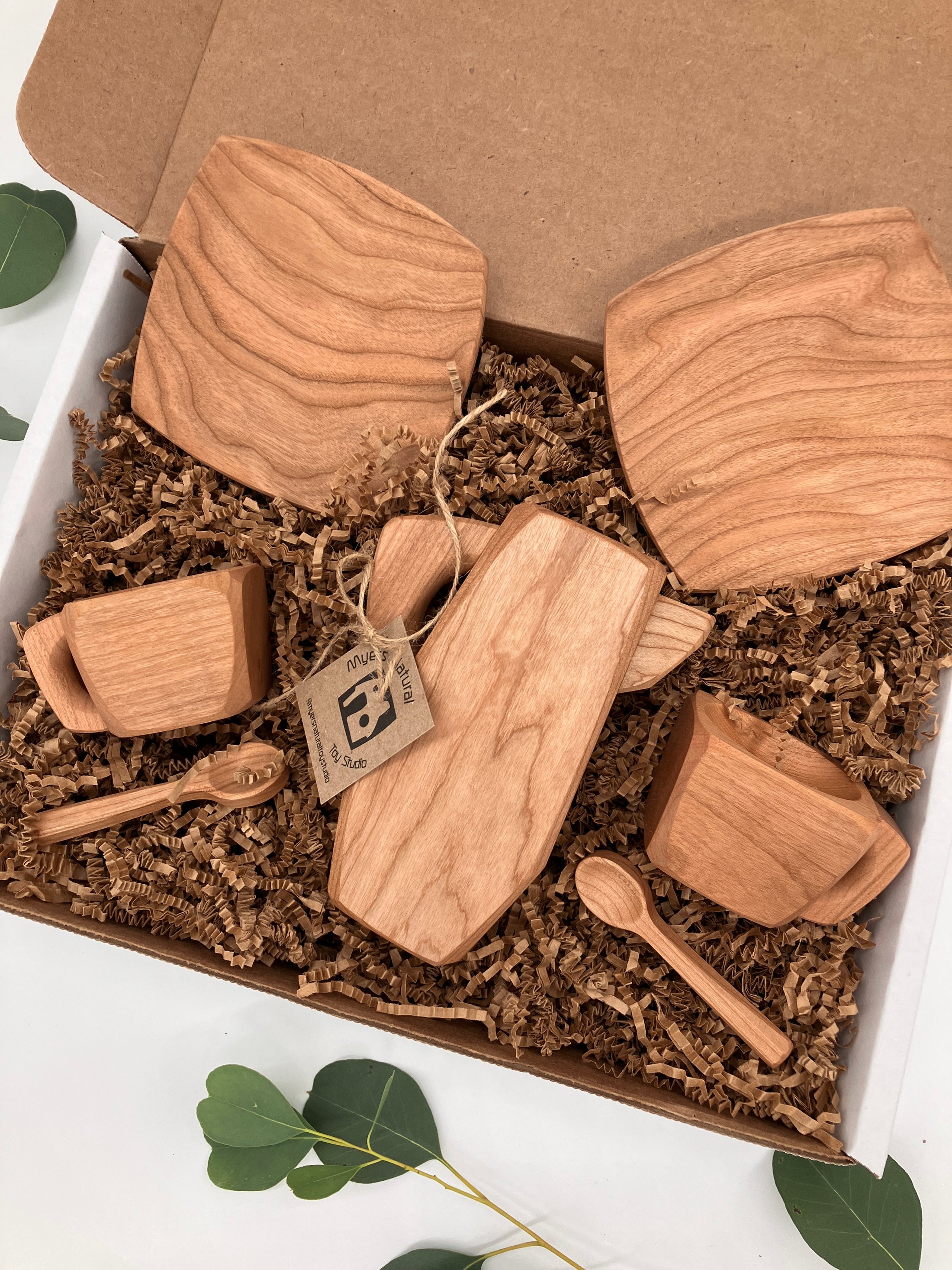 Wooden Play Tea Set - 7 piece set