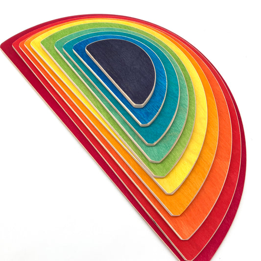 10 piece Wooden Semicircle Blocks
