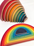 Load image into Gallery viewer, 10 piece Wooden Semicircle Blocks
