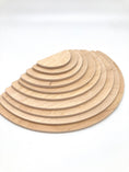 Load image into Gallery viewer, unique 10 piece Wooden Semicircle Blocks - Natural
