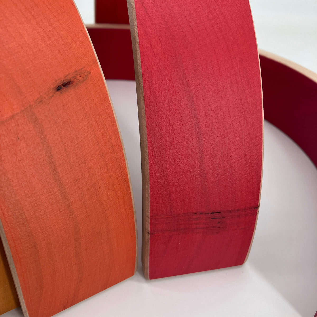 10 piece Wooden Rainbow Unique Stacking Blocks - Vibrant Red