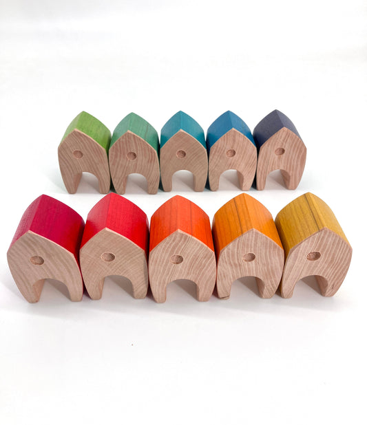 Vibrant Tiny Houses - set of 10