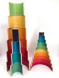 Load image into Gallery viewer, 10 piece XL Wooden Rainbow Stacking Blocks - Vibrant Red
