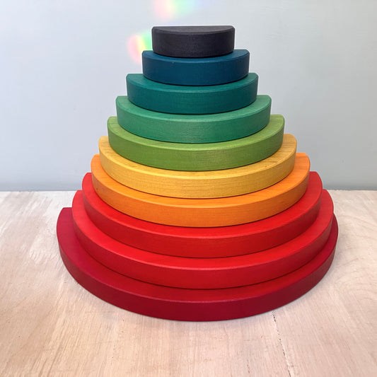 10 piece Wooden Semicircle Jumbo Blocks - Vibrant Red