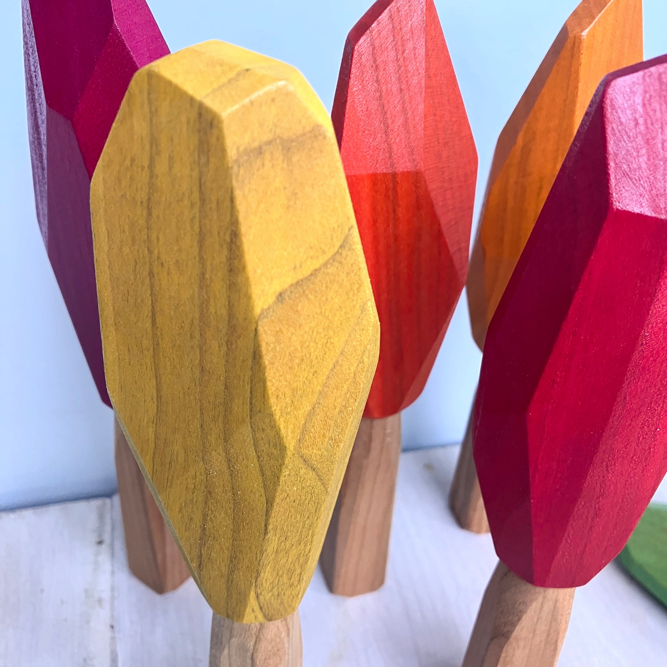 Wooden Rainbow Trees