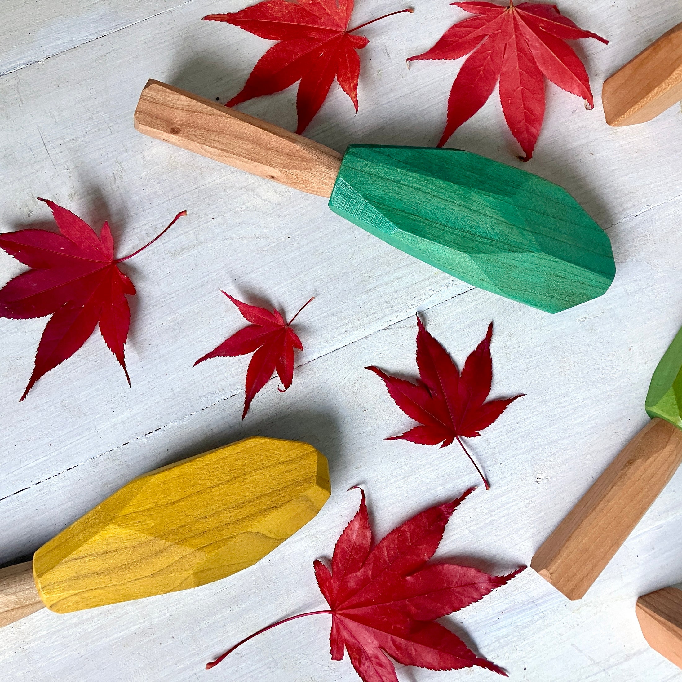 Wooden Rainbow Trees