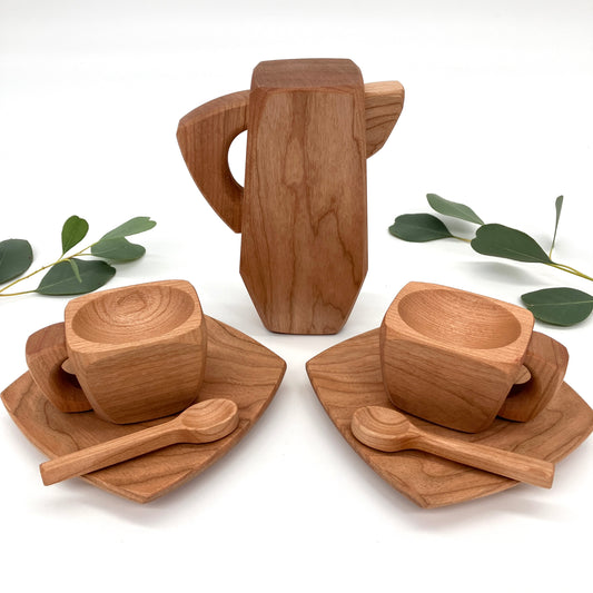 Wooden Play Tea Set - 7 piece set